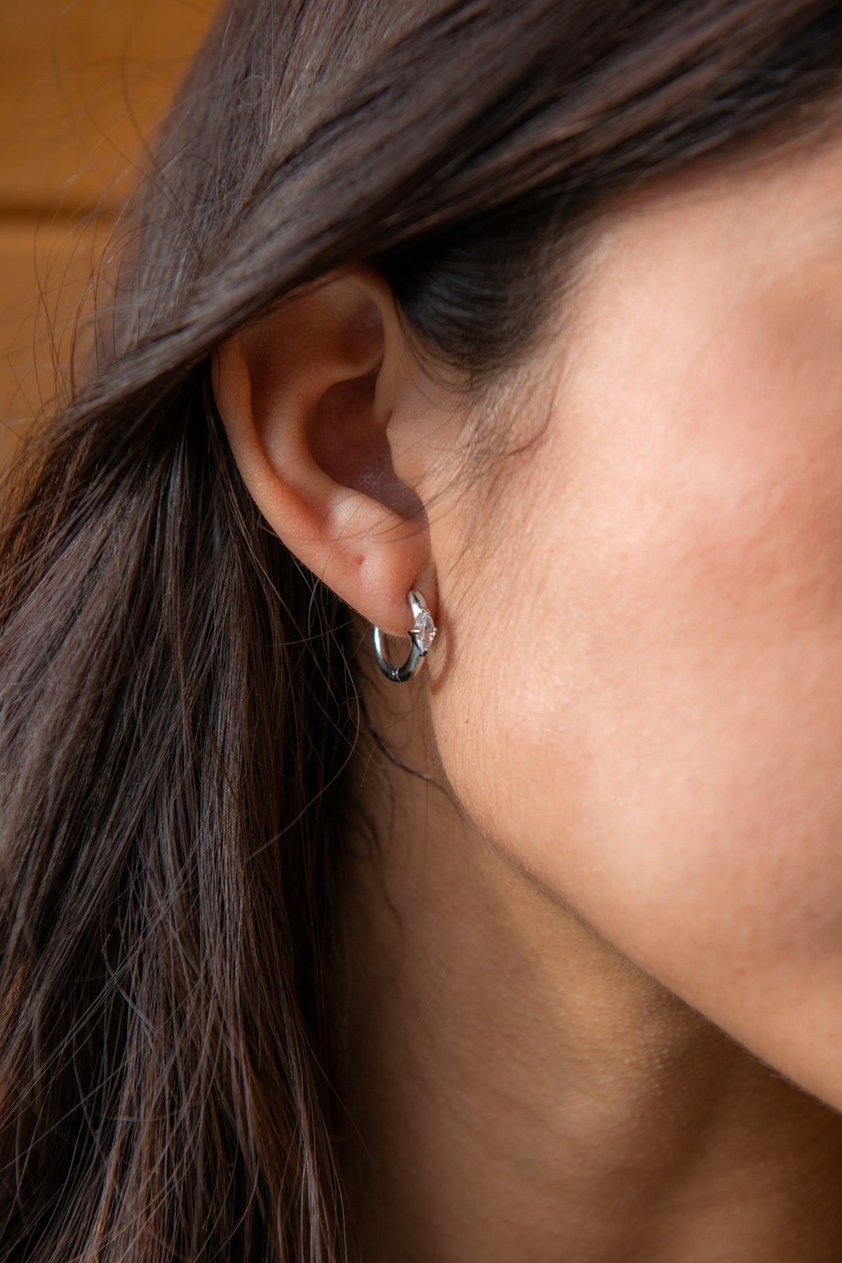 Marquise CZ Hoop Earrings